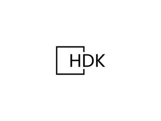 HDK letter initial logo design vector illustration