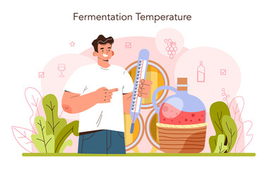Wine production concept. Grape wine in a bottle or glass. Alcohol drink