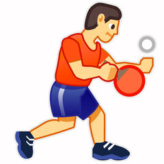 Table tennis, playing, players, Olympic Games, diving, sports, games, athletes, beauty, cartoon, illustration, body, competition, confrontation, shooting, Olympic Games,