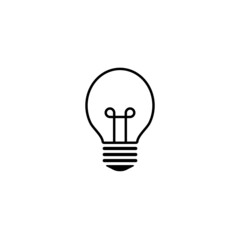 Bulb light vector icon. Bulb light symbol energy. Bulb light icon - idea sign, solution.