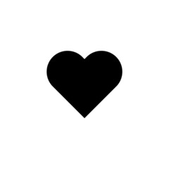 Love icon vector. Love symbol. Heart icon vector. Abstract heart. Black flat design.