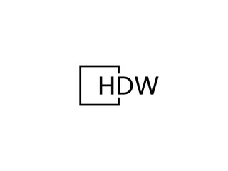 Fototapeta premium HDW letter initial logo design vector illustration