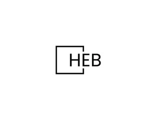Obraz premium HEB letter initial logo design vector illustration
