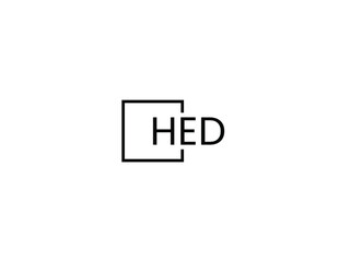 HED letter initial logo design vector illustration