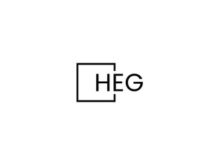 HEG letter initial logo design vector illustration
