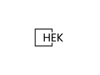 HEK letter initial logo design vector illustration