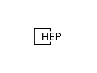 Obraz premium HEP letter initial logo design vector illustration