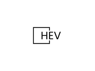 Obraz premium HEV letter initial logo design vector illustration