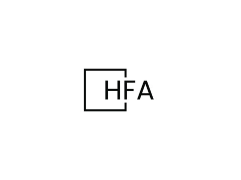 HFA letter initial logo design vector illustration