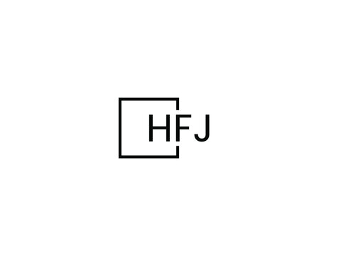 HFJ letter initial logo design vector illustration