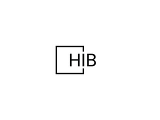 HIB Letter Initial Logo Design Vector Illustration