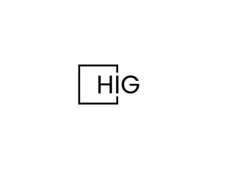 HIG Letter Initial Logo Design Vector Illustration