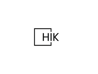 HIK Letter Initial Logo Design Vector Illustration