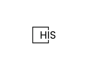 HIS Letter Initial Logo Design Vector Illustration