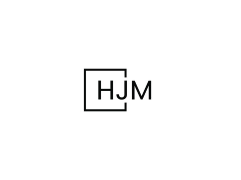 HJM Letter Initial Logo Design Vector Illustration