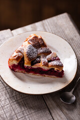 Sweet cranberry pie for dessert