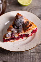 Sweet cranberry pie for dessert