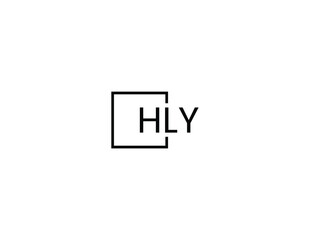HLY Letter Initial Logo Design Vector Illustration