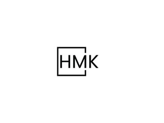 Obraz premium HMK Letter Initial Logo Design Vector Illustration