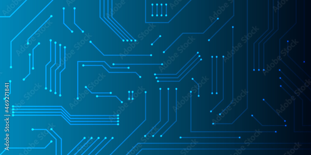Aufkleber abstract futuristic circuit computer internet technology board