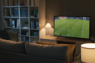 Football match live on TV