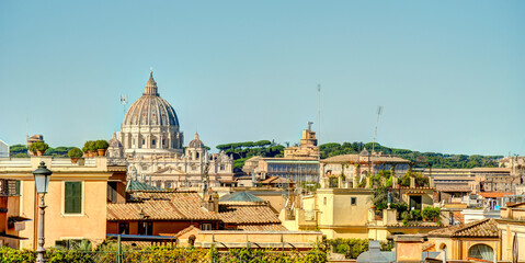 Fototapeta na wymiar Rome streetscape, HDR Image