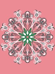 Mandala ornamental. Creative work background. Logo design illustration. Digital art illustration