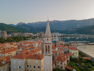 Obraz premium Budva, Montenegro. The old town St. Ivan church