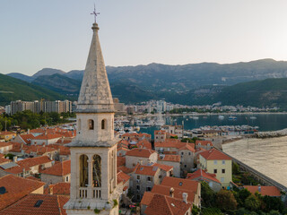 Obraz premium Budva, Montenegro. The old town St. Ivan church