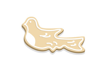 Christmas cookies set. Gingerbread for X-mas. Stars and home cookies form. 