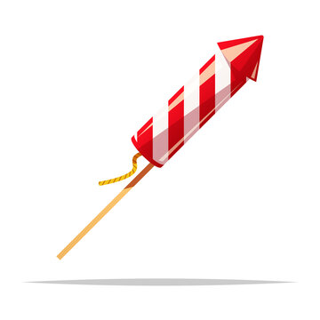 recommend clip art: Fireworks rocket vector isolated illustration