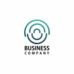 circle maze logo design vector, technology logos