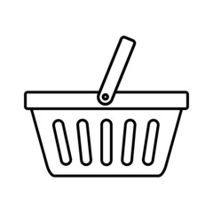 Basket line flat vector icon buy flat vector icon market flat vector