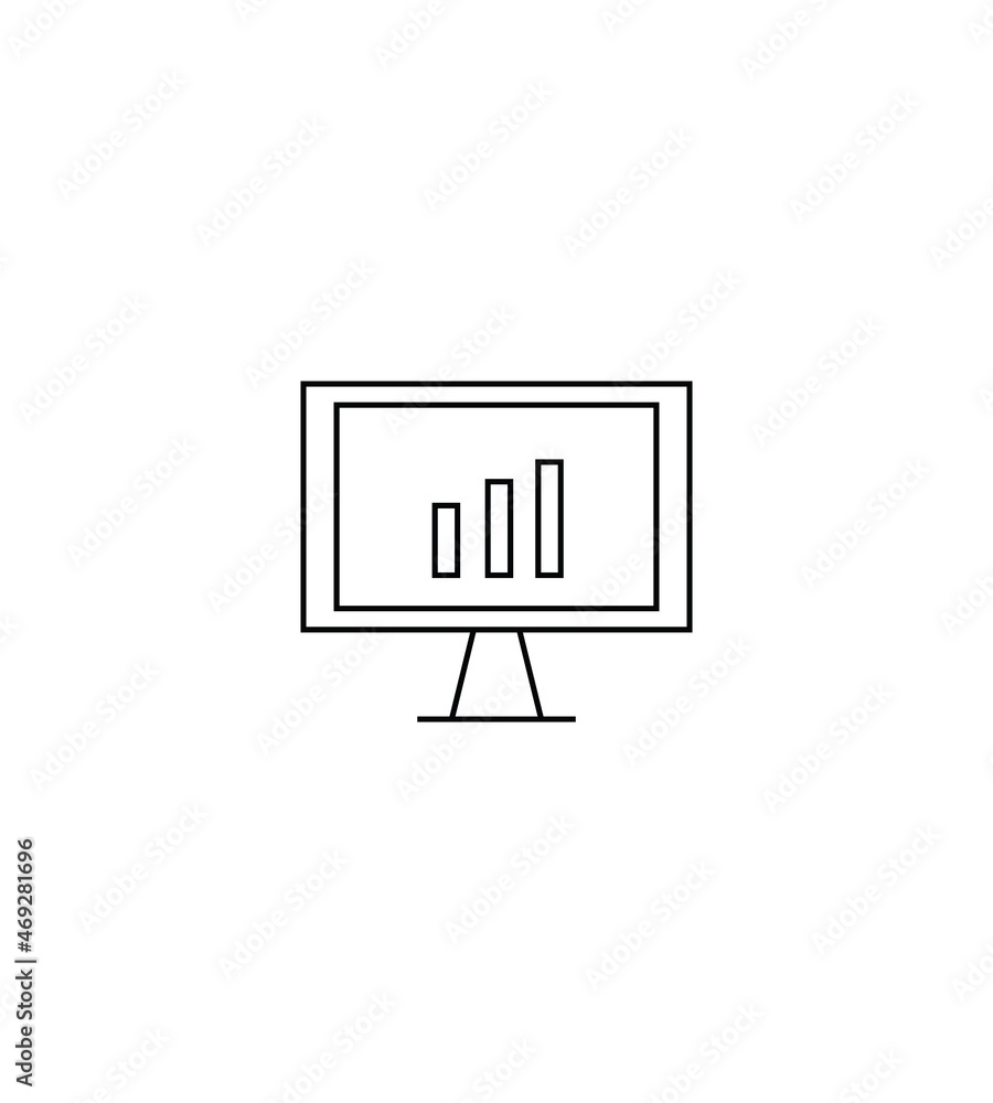 Poster сomputer technology concept. modern outline illustration for banners, flyers and web sites. editable