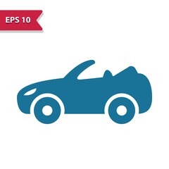 Car Icon. Convertible, Vehicle