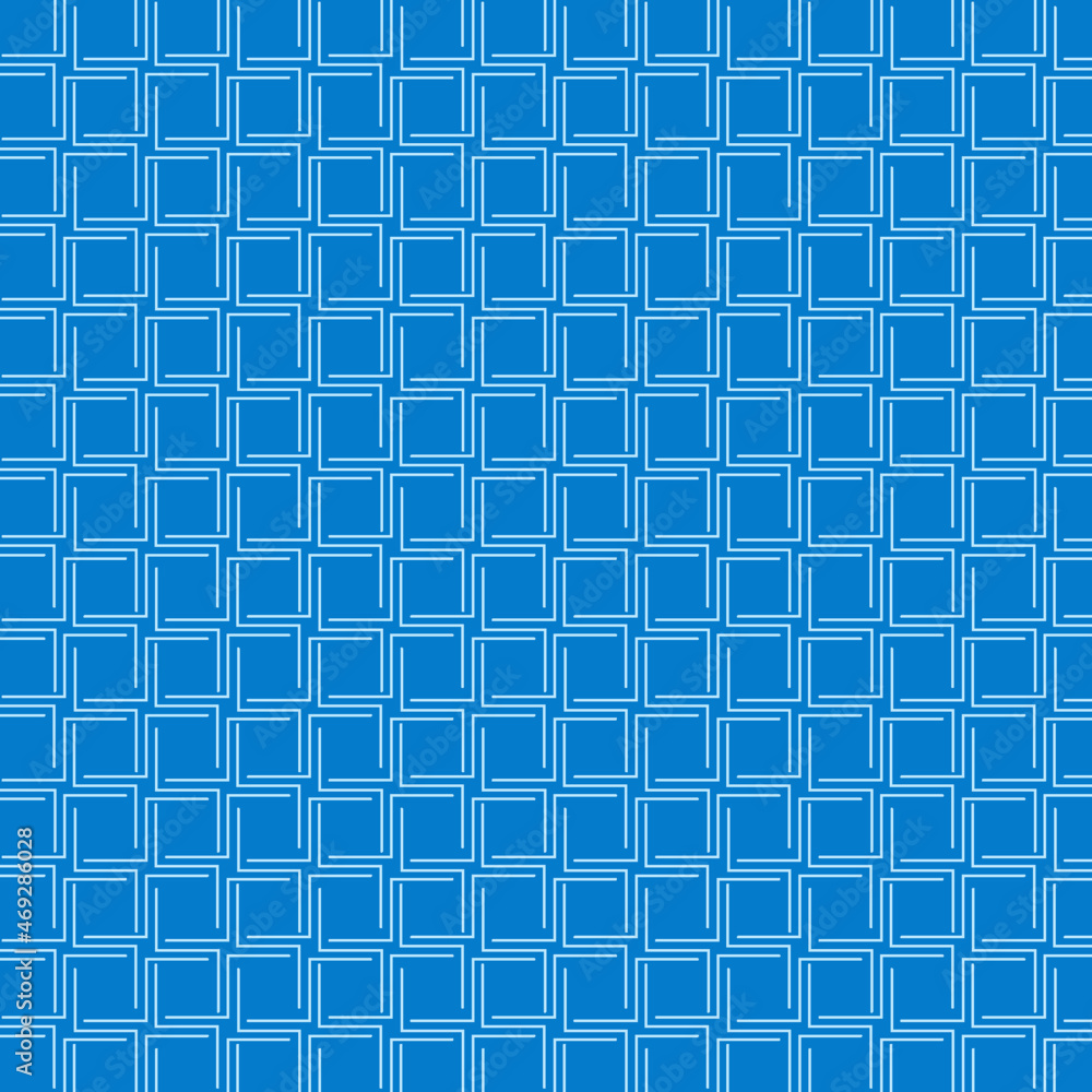 Aufkleber Blue pattern line geometric seamless abstract chevron on transparent background. Backgrounds pattern seamless geometric blue square abstract and line vector design.