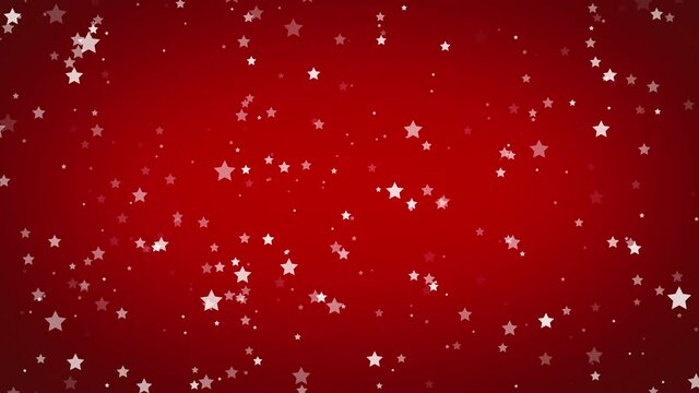 christmas falling stars red background animation