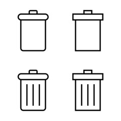 trash icon set