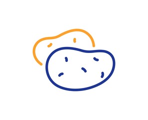 Potato line icon. Vegetable food sign. Diet nutrition symbol. Colorful thin line outline concept. Linear style potato icon. Editable stroke. Vector