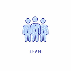 TEAM icon in vector. Logotype - Doodle