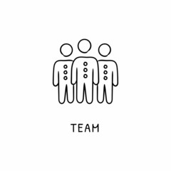 TEAM icon in vector. Logotype - Doodle