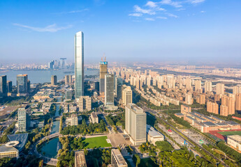 Fototapeta premium Aerial view of Suzhou city, China