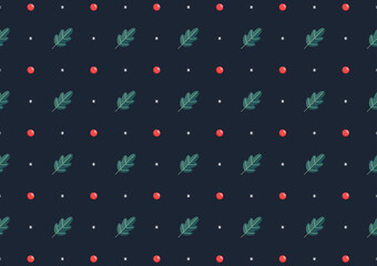 Christmas leaf pattern wallpaper. free space for text. copy space. Holy.