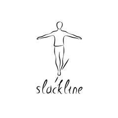slackline logo isolated on white background