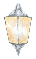 Lantern. Watercolor Ramadan clipart. - 469290840
