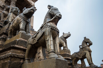 Kathmandu,Nepal,04,20,2019.Bhaktapur Durbar Square is royal palace of the old Bhaktapur Kingdom.It is one of three Durbar Squares in the Kathmandu Valley in Nepal,all are UNESCO World Heritage Sites.