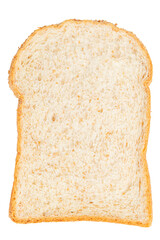 Isolated whole wheat bread or wholemeal bread.