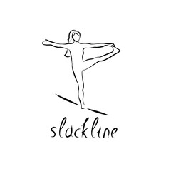 slackline logo isolated on white background