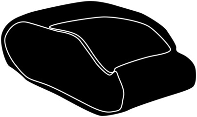 半分に割ったフランスパンのシルエット