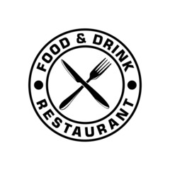 RESTAURANT LOGO DESIGN, SPOON, FORK, KNIFE, TEMPLATE, IMAGE
